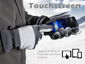 img 2 attached to 🧤 Enhanced SEO: Waterproof Insulated Touchscreen Breathable Windproof Men's Accessories from Gloves & Mittens