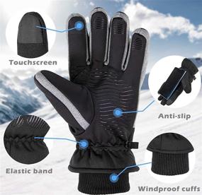 img 3 attached to 🧤 Enhanced SEO: Waterproof Insulated Touchscreen Breathable Windproof Men's Accessories from Gloves & Mittens