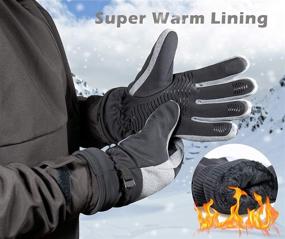 img 1 attached to 🧤 Enhanced SEO: Waterproof Insulated Touchscreen Breathable Windproof Men's Accessories from Gloves & Mittens