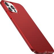 📱 casekoo ultra thin matte hard plastic case for iphone 12 pro max (6.7 inch) - slim fit, protective cover with a stylish red finish logo