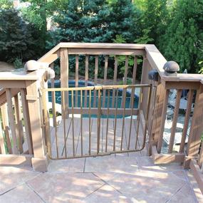 img 1 attached to 🚪 Outdoor Stairway Special Baby/Pet Gate - Brown Color