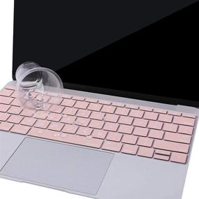 img 2 attached to Силиконовый чехол для клавиатуры MOSISO: защитный чехол для MacBook Pro 13" и MacBook 12" - розовый кварц
