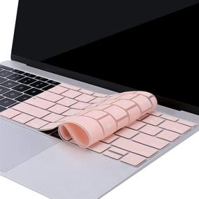 img 1 attached to MOSISO Silicone Keyboard Cover: Protective Skin For MacBook Pro 13" & MacBook 12" - Rose Quartz