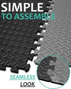img 2 attached to Enhance Your Workout Space With BEAUTYOVO Puzzle Exercise Mat - Interlocking Foam Gym Mats For Safe And Comfortable Fitness Experience