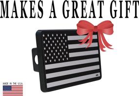 img 1 attached to USA American Flag Trailer Hitch Cover Plug - Patriotic Military Veteran Subdued Flag