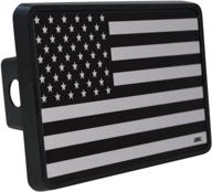 usa american flag trailer hitch cover plug - patriotic military veteran subdued flag logo