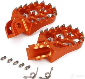 img 1 attached to 🏍️ Orange Motorcycle Footpegs for SX65, SX85, SX125, SX250, EXC125, EXC250, XCF350, XCF450, FREERIDE250F, 1290SUPER ADVENTURE, TC65, TC85, TC125, TC250, TE150 - Footrest Pedals