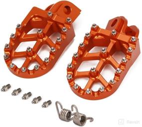 img 2 attached to 🏍️ Orange Motorcycle Footpegs for SX65, SX85, SX125, SX250, EXC125, EXC250, XCF350, XCF450, FREERIDE250F, 1290SUPER ADVENTURE, TC65, TC85, TC125, TC250, TE150 - Footrest Pedals