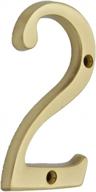 polished brass 6" qcaa forged brass house number 2 logo