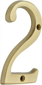 img 4 attached to Polished Brass 6" QCAA Forged Brass House Number 2