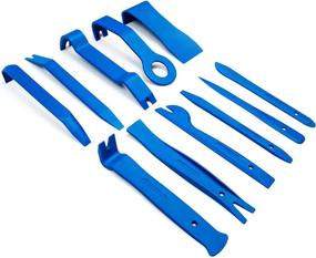 img 2 attached to 🛠️ Versatile 12-Piece Pry Bar and Removal Tool Kit for Auto Trim, Panel, Dashboard, Molding, Audio/Radio & Upholstery - Non-Scratch Nylon Fiber, Storage Pouch Included
