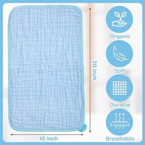 img 3 attached to 👶 Absorbent Baby Wipes for Boys and Girls - Muslin Burp Cloths 20 x 10 Inches - Multipurpose Baby Muslin Washcloths, Burping Cloth Diapers, and Bibs - Ideal for Newborns - Baby Registry and Shower Essential