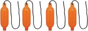 img 3 attached to 🚤 Shop Extreme Max 3006.7626 BoatTector Inflatable Fender Value 4-Pack - 4.5"x 16", Neon Orange