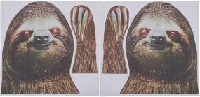 img 1 attached to 🦥 Sloth Car Window Decal Vinyl Sticker - Funny Perforated Side Cling for Left and Right Windows, 12.99'' x 11.42''