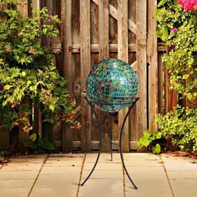 img 2 attached to Black Metal Stand For Glass Gazing Balls, Birdbaths, Flower Pots, And Planters - 20" Height With 8.1" Ring Diameter - Ideal Home Or Office Organizer, Shop Display, Or Garden Decor By Ferrisland