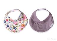 👶 girls' 2-pack baby bandana drool bibs for teething & drooling - fashionable gift set 'isabella' by copper pearl логотип