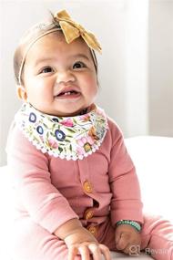 img 1 attached to 👶 Girls' 2-Pack Baby Bandana Drool Bibs for Teething & Drooling - Fashionable Gift Set 'Isabella' by Copper Pearl