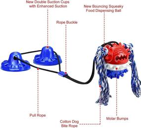 img 2 attached to 🐶 Durable and Interactive Dog Toys for Large Breed Aggressive Chewers - Indestructible Suction Cup Tug Toy and Puzzle Toy for Dogs