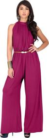 img 4 attached to 👗 Sleeveless Halter Neck Cocktail Jumpsuit for Women's Clothing at Jumpsuits, Rompers & Overalls