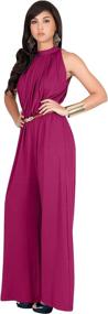 img 1 attached to 👗 Sleeveless Halter Neck Cocktail Jumpsuit for Women's Clothing at Jumpsuits, Rompers & Overalls