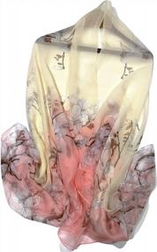 img 4 attached to Indulge In Luxury With Shanlin'S Super-Sized Floral Scarves: Perfect For Gifting!