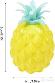 img 1 attached to 🍍 Stress Relief Party Favors: 4 Pcs Pineapple Stress Balls for Pressure Release, Random Color Fidget Toys