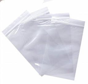 img 4 attached to Durable Resealable Clear Poly Bags - Small Size 2 Mil Thickness (3X5) By VADUGAVARA (1000 Count)