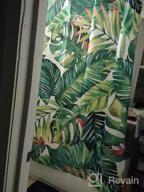 img 1 attached to LIVILAN Tropical Shower Curtain, Green Shower Curtain, Plant Shower Curtain, Leaf Shower Curtain, Botanical Shower Curtain Set With 12 Hooks, 72X84 Inches, Jungle Bathroom Decor review by David Angelboy