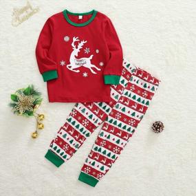 img 2 attached to Get Festive With Nilikastta'S Matching Family Christmas Pajamas In Xmas Elk Snowflake Red Black Plaid PJs Women Men'S Sleepwear Set