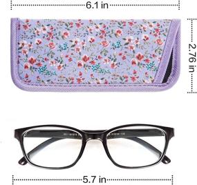 img 3 attached to 👓 Glasses Case Eyeglass Pouch, Neoprene Eyewear Sleeve Spectacles Bag: Protective & Anti-Scratch