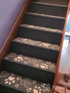 img 1 attached to Pet And Kid-Friendly Carpet Stair Treads For Wooden Steps - Indoor Safety Treads With Thick Carpet And Pattern Design - Self-Adhesive And Slip-Proof - Set Of 4 - SUSSEXHOME review by Olajuwon Achille