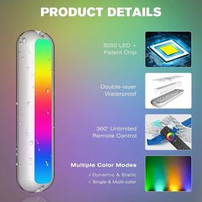 img 2 attached to BASIKER BS6 Boat RGB LED Light Kit (2X2000LM 36LED W/ Remote Control), 12V~24V, IP68 Underwater Marine Color Lighting For Cruise Ships, Yachts, Boats, Sailboat, Pontoon And Transom
