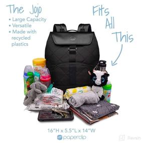 img 1 attached to PAPERCLIP JoJo Plus Diaper Bag Backpack 🎒 - Black, Large & Multifunctional - Eco-Friendly Design