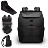 paperclip jojo plus diaper bag backpack 🎒 - black, large & multifunctional - eco-friendly design logo