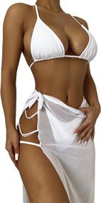 img 4 attached to SOLY HUX Triangle Bathing Swimsuits Women's Clothing ~ Swimsuits & Cover Ups