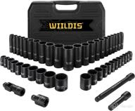 🔧 wiildis 3/8" drive impact socket set - 48 piece standard sae and metric sizes: perfect gift for mechanically inclined dads, husbands, and fathers логотип