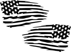 img 1 attached to UR Impressions Mirrored Tattered American