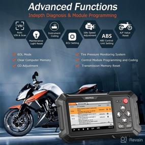 img 2 attached to 🛵 OBDPROG Moto 100 Motorcycle Diagnostic Scan Tool for Harley Honda Yamaha Victory Indian Polaris BRP Code Reader with Service Lamp Reset, All System Engine ABS Meter Scanner, Android 5” Touch Screen