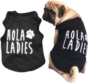 img 3 attached to Ollypet Cool Dog Shirt: XS-4XL Black Clothing for Pets Cats Boys – Funny Hola Ladies Summer Teacup Apparel Top