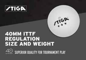img 3 attached to STIGA 18-Pack Official Tournament 3-Star Table Tennis Balls