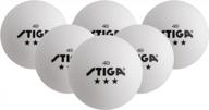 stiga 18-pack official tournament 3-star table tennis balls логотип