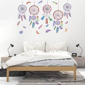 img 3 attached to 🌙 Dream Catcher Feather Wall Decal - H2MTOOL Peel and Stick Dreamcatcher Sticker for Kids Room Decor (Dreamcatcher)