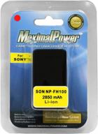 maximalpower replacement battery for sony np-fh100 camera and camcorders - 7.4v 2850mah li-ion, black logo