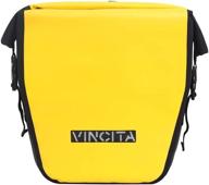 маленькие водостойкие боковые сумки с дождевиком для заднего багажника велосипеда - быстросъемный стандартный зажим vincita, регулируемая седельная сумка, сумка через плечо, велосипедная стойка. логотип