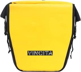 img 4 attached to Маленькие водостойкие боковые сумки с дождевиком для заднего багажника велосипеда - быстросъемный стандартный зажим Vincita, регулируемая седельная сумка, сумка через плечо, велосипедная стойка.
