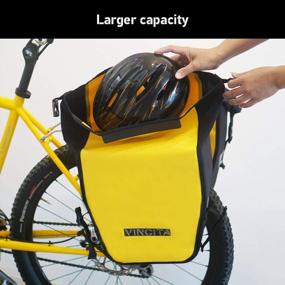 img 1 attached to Маленькие водостойкие боковые сумки с дождевиком для заднего багажника велосипеда - быстросъемный стандартный зажим Vincita, регулируемая седельная сумка, сумка через плечо, велосипедная стойка.