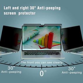 img 3 attached to Magnetic Privacy Screen For MacBook Air 13.6 In M2 Chip 2022 (A2681) - PYS® Anti-Spy Bubble Free Removable Laptop Mac Shield