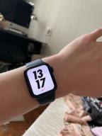 img 1 attached to Apple Watch Series SE Gen 2 44mm Aluminium Case, silver/white Sport Band review by Li Kai ᠌