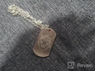 img 1 attached to Fashion Wolf Pendant Necklace - Ideal Gift for Wolf Enthusiasts | Wolf Dog Tag Jewelry Keychain review by Chris Lentz