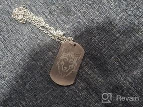 img 6 attached to Fashion Wolf Pendant Necklace - Ideal Gift for Wolf Enthusiasts | Wolf Dog Tag Jewelry Keychain